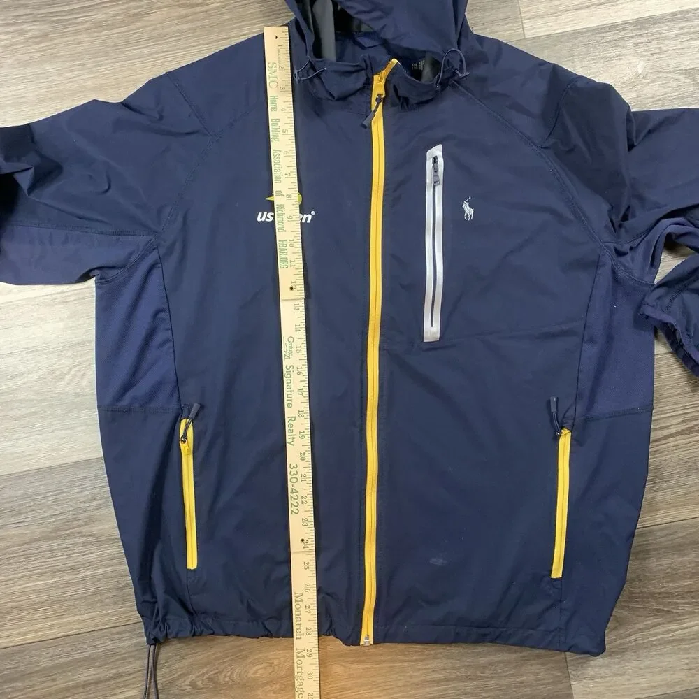 Polo Ralph US Open Lauren Wind Breaker Navy & Yellow  Size XXL Men’s - Picture 6 of 9